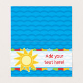 サンシャインプールパーティーフードテーブルテントカード 名刺 (外部フラット)