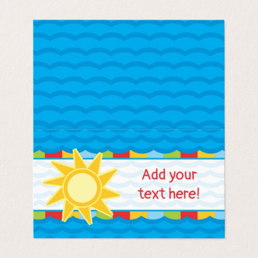 サンシャインプールパーティーフードテーブルテントカード 名刺 (外部フラット)
