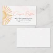 サンシャインベイビーシャワーおむつラッフルの小さな光線 エンクロージャーカード (正面/裏面)