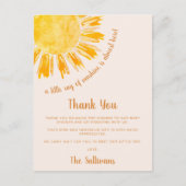 サンシャインベイビーシャワーのお礼 ポストカード (正面)