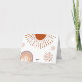 サンシャインベイビーシャワーのレインボーレイ サンキューカード (裏面)