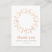 サンシャインベイビーシャワーの感謝の品 エンクロージャーカード (正面)