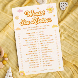 サンシャインベイビーシャワーは彼女はむしろゲームだろう