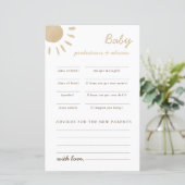 サンシャインベイビーシャワーアドバイスと予測ゲーム (スタンド正面)