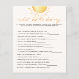 サンシャインベイビーシャワーゲームとパパは何と言った