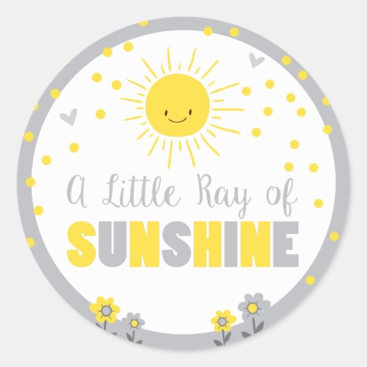 サンシャインベイビーシャワー封筒用シール夏 ラウンドシール (正面)