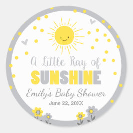 サンシャインベイビーシャワー封筒用シール夏 ラウンドシール