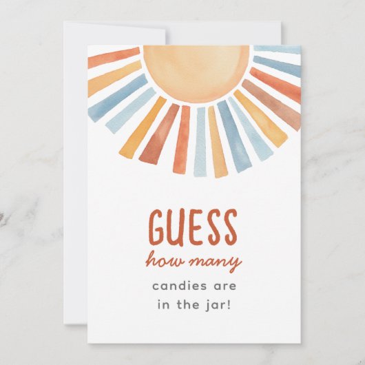 サンシャインベイビーシャワー推測試合標識 (正面)