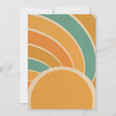 サンシャインベイビーシャワー ここに太陽がやってくる レトロ 招待状 (裏面)