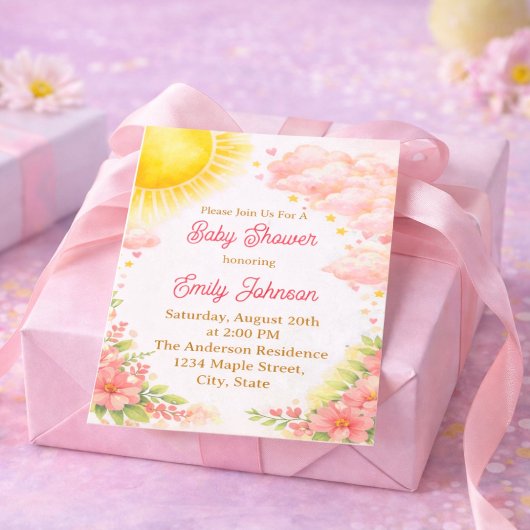 サンシャインベイビーシャワー 招待状