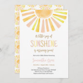 サンシャインベイビーシャワー 招待状 (正面/裏面)