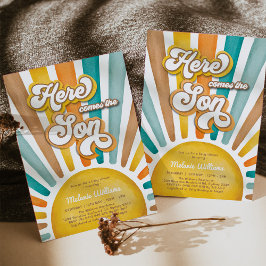 サンシャインベイビーシャワー Here Comes the Son 招待状