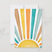 サンシャインベイビーシャワー Here Comes the Son 招待状 (裏面)