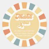 サンシャインベイビー来シャワー息子が好き ラウンドシール (正面)