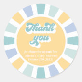 サンシャインベイビー来シャワー息子が好き ラウンドシール (正面)