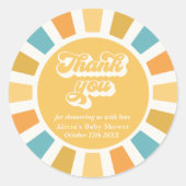 サンシャインベイビー来シャワー息子が好き ラウンドシール (正面)