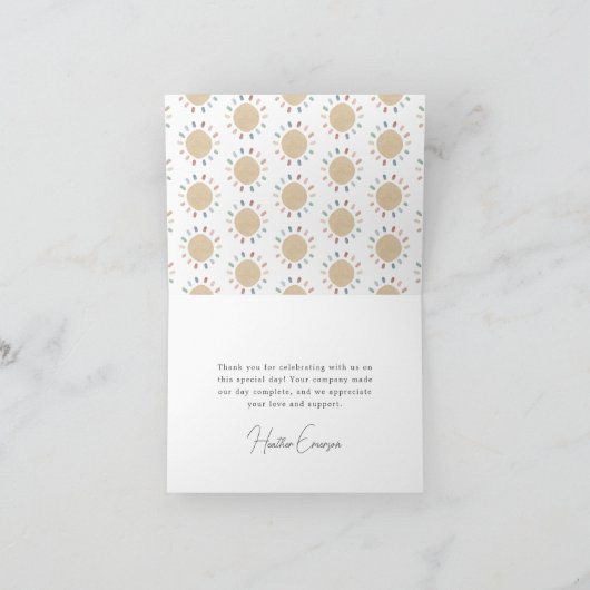 サンシャインベビーサンキューカード サンキューカード (内部)