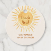 サンシャインベビーシャワーありがとう フェイバータグ (正面)