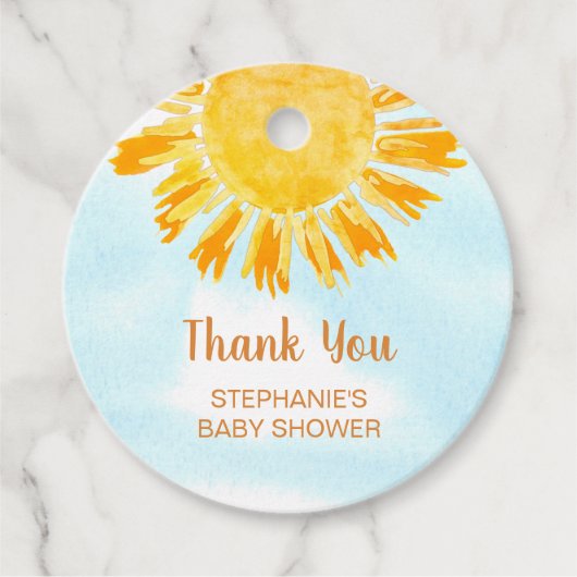 サンシャインベビーシャワーありがとう フェイバータグ (正面)