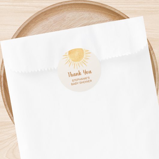 サンシャインベビーシャワーありがとう ラウンドシール