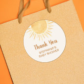 サンシャインベビーシャワーありがとう ラウンドシール