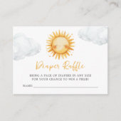 サンシャインベビーシャワーおむつラッフルエンクロージャカード エンクロージャーカード (正面)