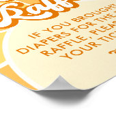 サンシャインベビーシャワーおむつラッフルゲーム ポスター (角)