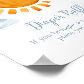 サンシャインベビーシャワーおむつラッフル ポスター (角)