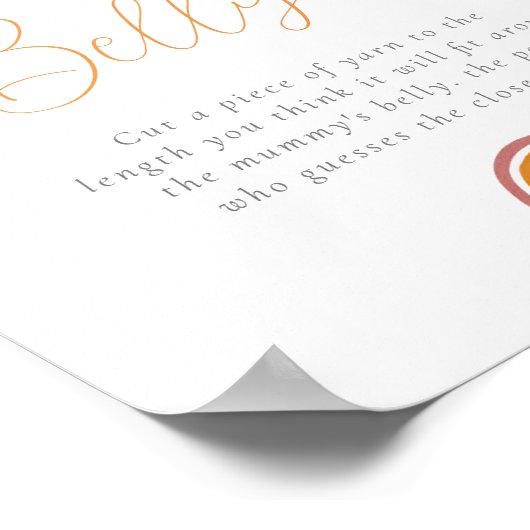 サンシャインベビーシャワーどのように大きいママの腹のサイン ポスター (角)