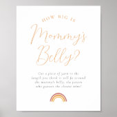 サンシャインベビーシャワーどのように大きいママの腹のサイン ポスター (正面)