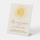 サンシャインベビーシャワーのおむつラッフルレイ 台座サイン (正面)