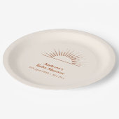 サンシャインベビーシャワーのミニマリストBoho Ray ペーパープレート (アングル)