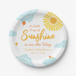 サンシャインベビーシャワーの小さな光線紙プレート ペーパープレート