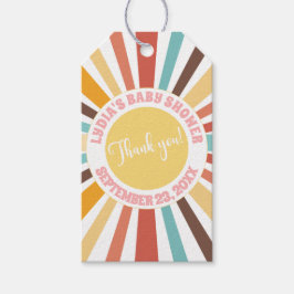 サンシャインベビーシャワーの小さな光線 ギフトタグ