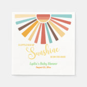 サンシャインベビーシャワーの小さな光線 スタンダードカクテルナプキン (正面)