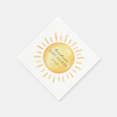 サンシャインベビーシャワーの小さな光線 スタンダードカクテルナプキン (角)