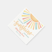 サンシャインベビーシャワーの小さな光線 スタンダードカクテルナプキン (角)