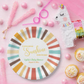 サンシャインベビーシャワーの小さな光線 ペーパープレート (パーティー)