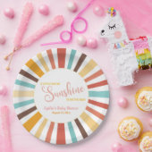サンシャインベビーシャワーの小さな光線 ペーパープレート (パーティー)