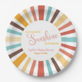 サンシャインベビーシャワーの小さな光線 ペーパープレート (正面)
