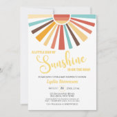 サンシャインベビーシャワーの小さな光線 招待状 (正面)