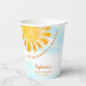 サンシャインベビーシャワーの小さな光線 紙コップ (裏面)