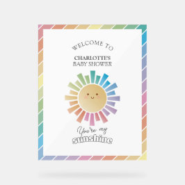 サンシャインベビーシャワーへようこそ アクリルサイン