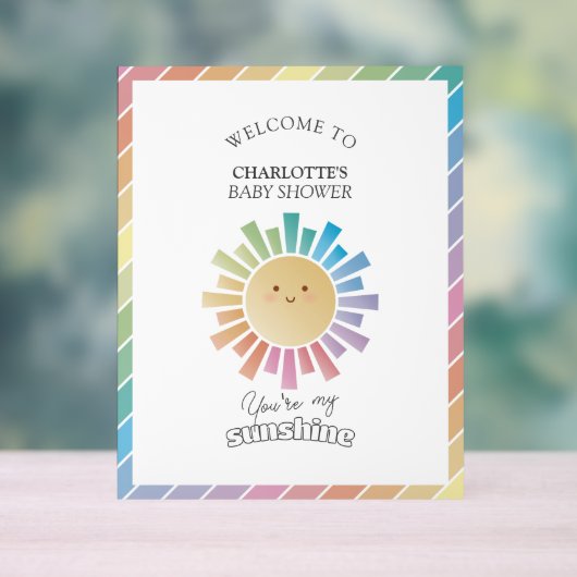サンシャインベビーシャワーへようこそ アクリルサイン (ニュートラル)