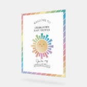 サンシャインベビーシャワーへようこそ アクリルサイン (傾斜)