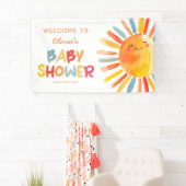 サンシャインベビーシャワーへようこそ 横断幕 (インサイチュ)