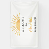 サンシャインベビーシャワーへようこそ 横断幕 (縦)