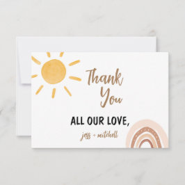 サンシャインベビーシャワーサンキューカード