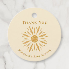 サンシャインベビーシャワーサンキューラベル フェイバータグ