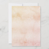 サンシャインベビーシャワーピンクガールサンラグジュアリー 招待状 (裏面)